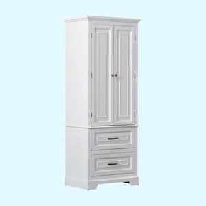 Arapahoe Linen Tower Cabinet With 2 Drawers Ecomm Wayfair