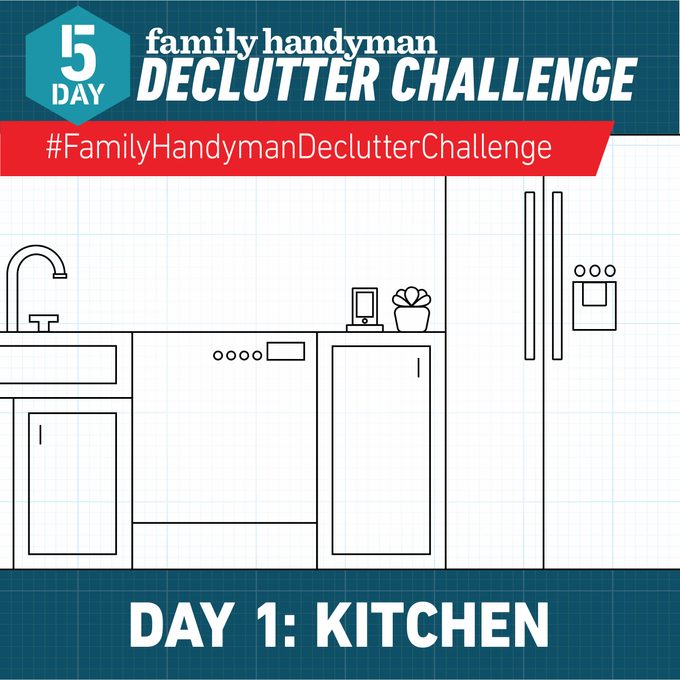 Declutter Challenge Day 1 Graphic: Kitchen