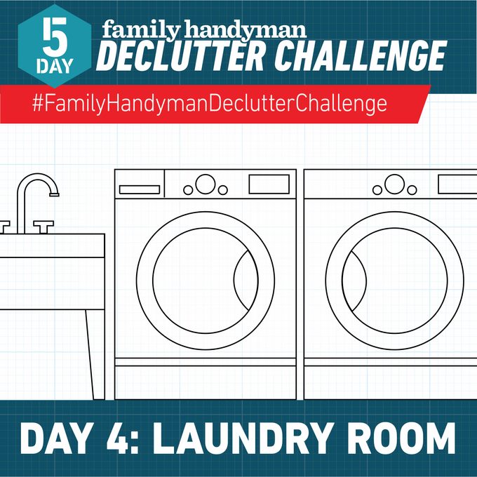 Declutter Challenge Day 4 Graphic: Laundry Room