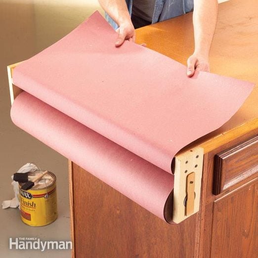 Rosin paper workbench cover