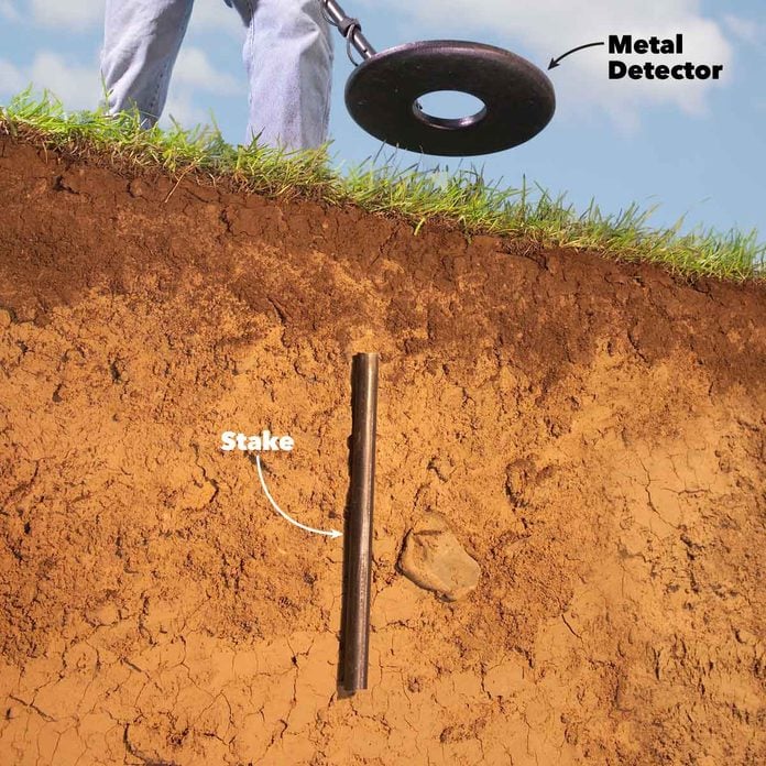 how to find you property lines metal detector stake