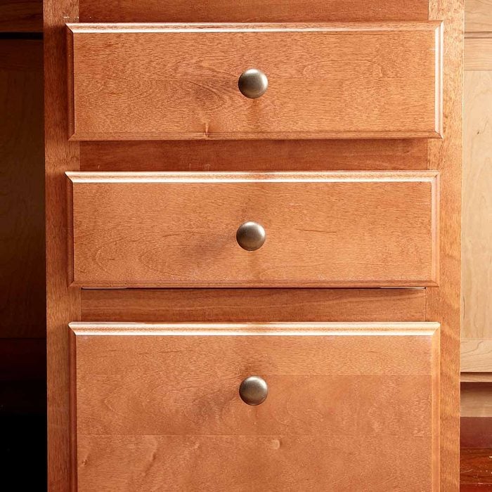 Install Hardware Higher on the Lowest Drawer