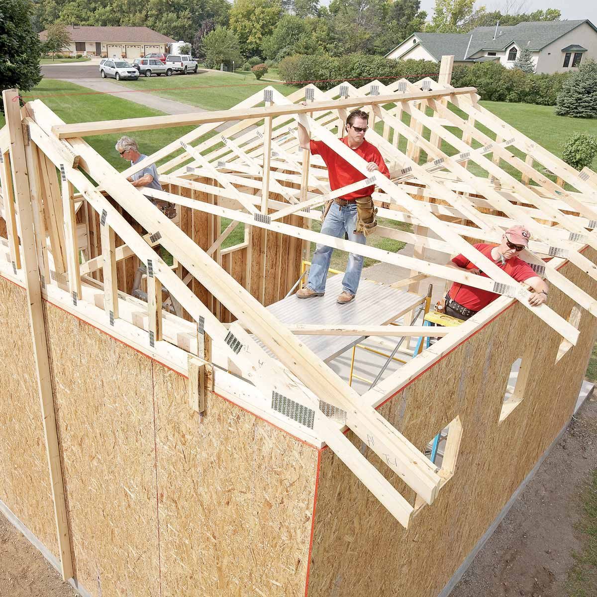 how to build shed trusses