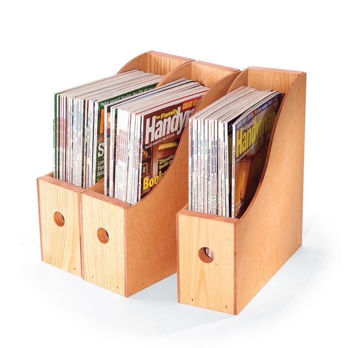 how to make wooden magazine storage containers