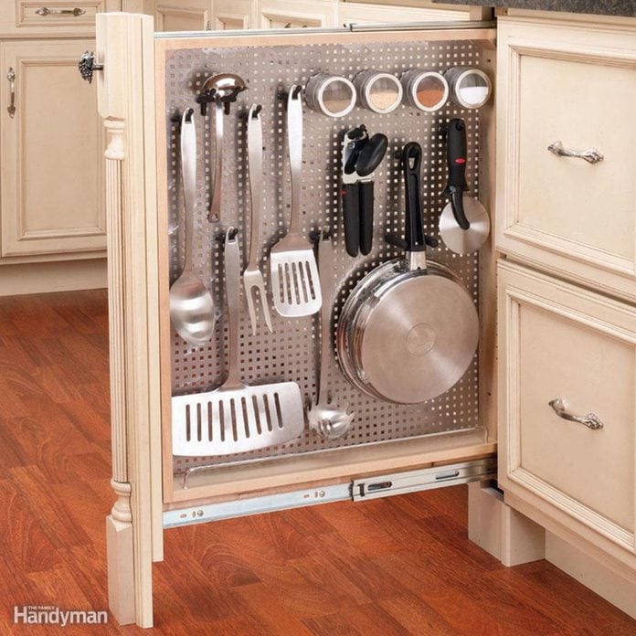 Pull Out Cabinet Organizers You Can Diy, Cabinet Pull Out Shelves Bottom Mountain