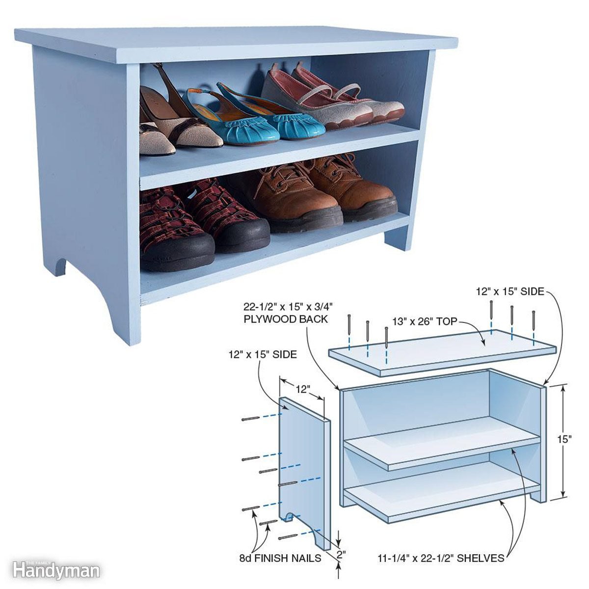 Build a Shoe Storage Booster Stool