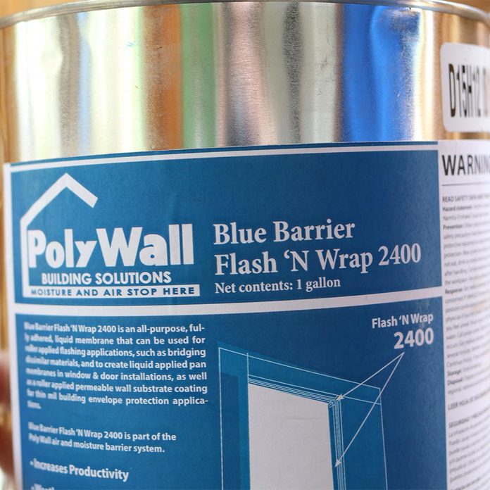 The label for a poly wall blue barrier | Construction Pro Tips