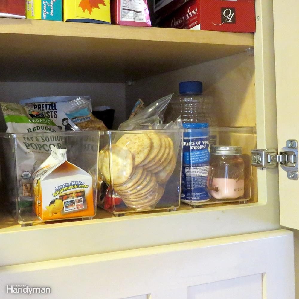 Pantry Ideas for Small Kitchen: Use Clear Containers On High Shelves