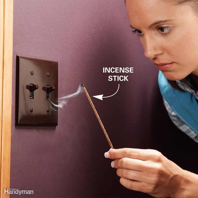 find air leaks in light switches
