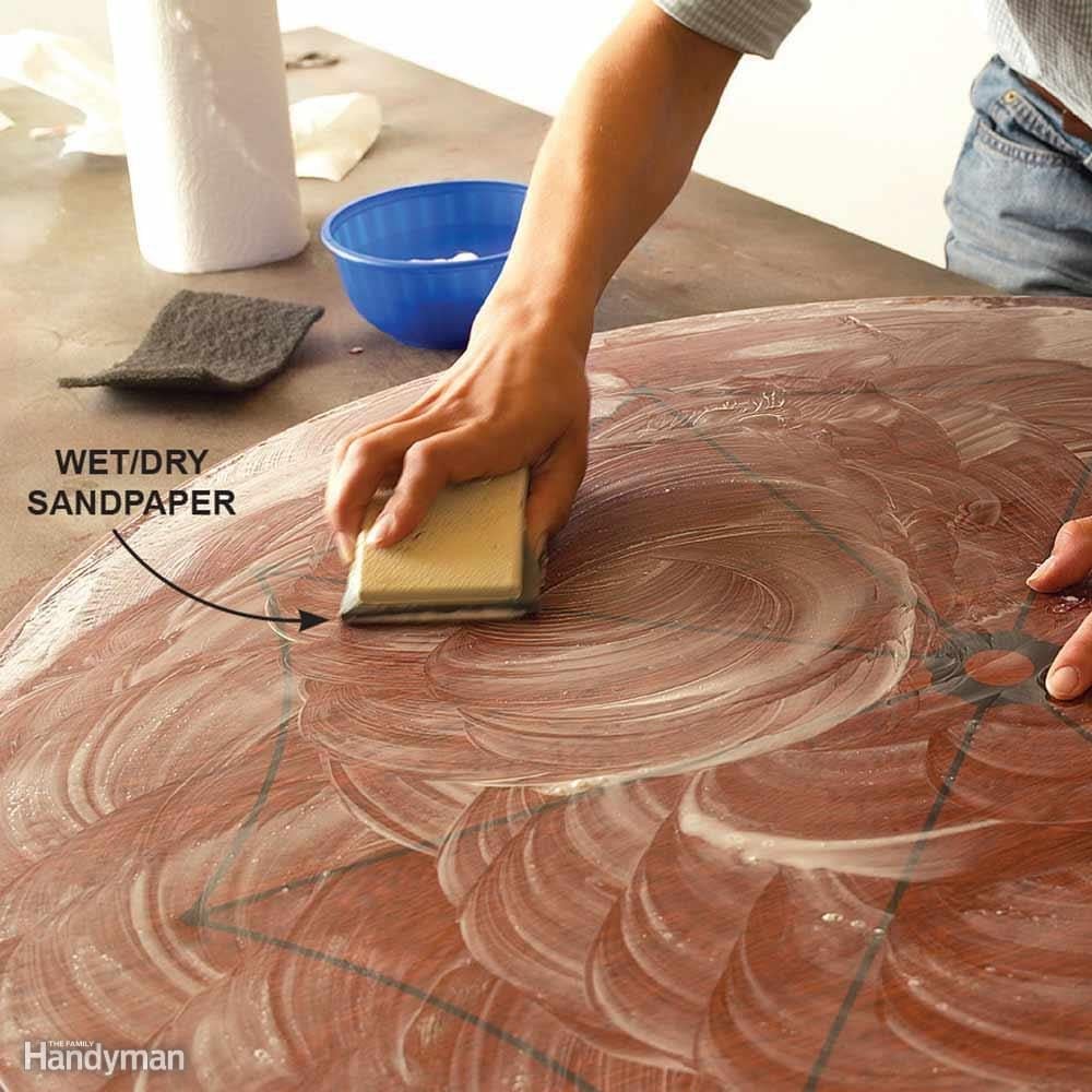Sand Fine Surfaces With Wet/Dry Sandpaper