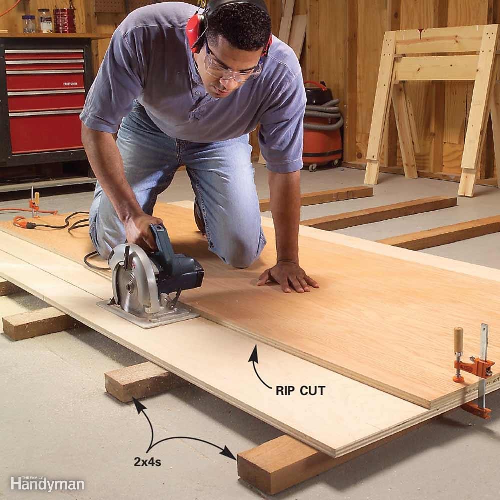 Cut Plywood on the Floor With Full Support