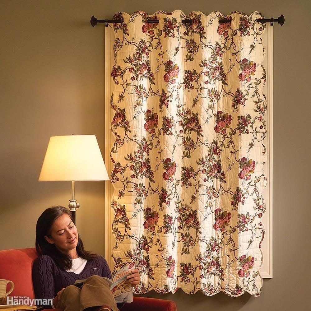 Install Quilted Curtains to Block Drafts