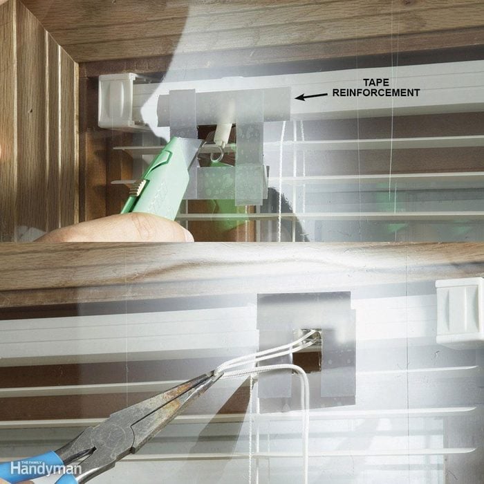 Operate Mini Blinds Covered with Shrink Film