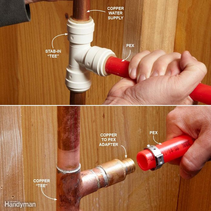 Pex Supply Pipe Everything You Need To Know Guide The Family Handyman - Pex Plumbing Under Bathroom Sink