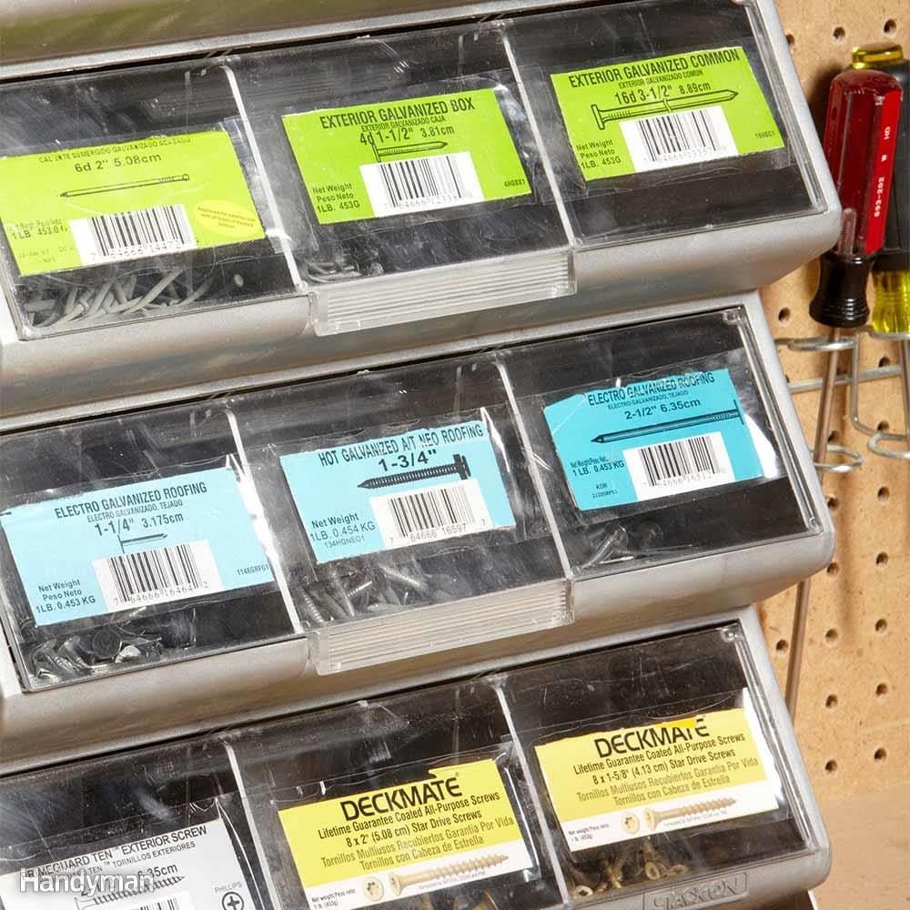 Instant Labels for Parts Drawers