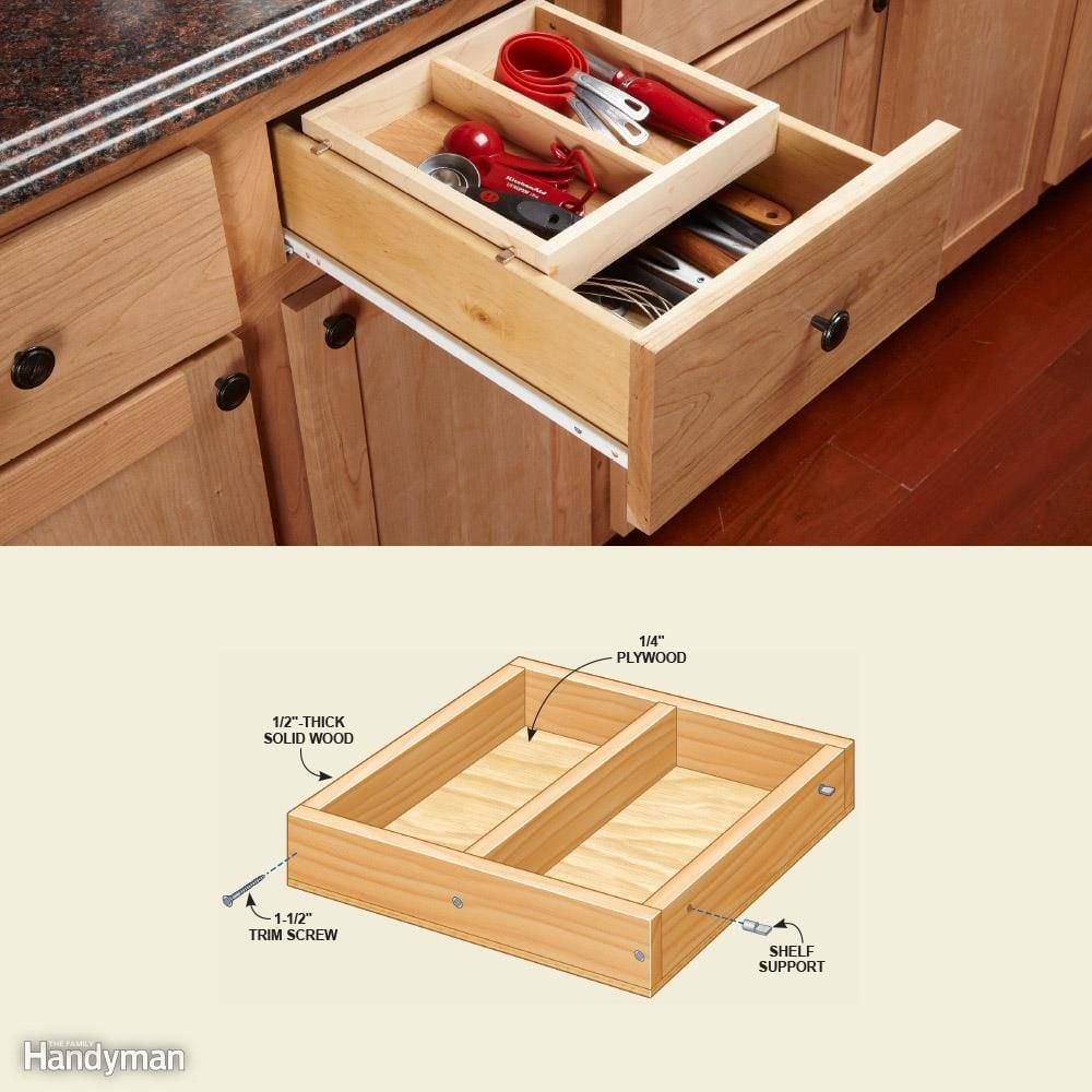 10 Kitchen Cabinet Drawer Organizers You Can Build Family Handyman