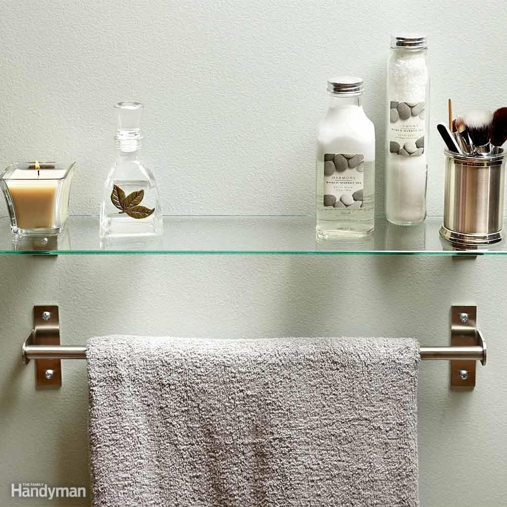 Hang a Shelf Over Your Towel Bar