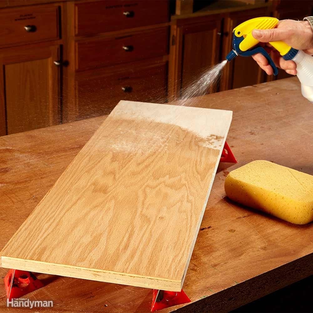 Mist Your Wood Before Staining