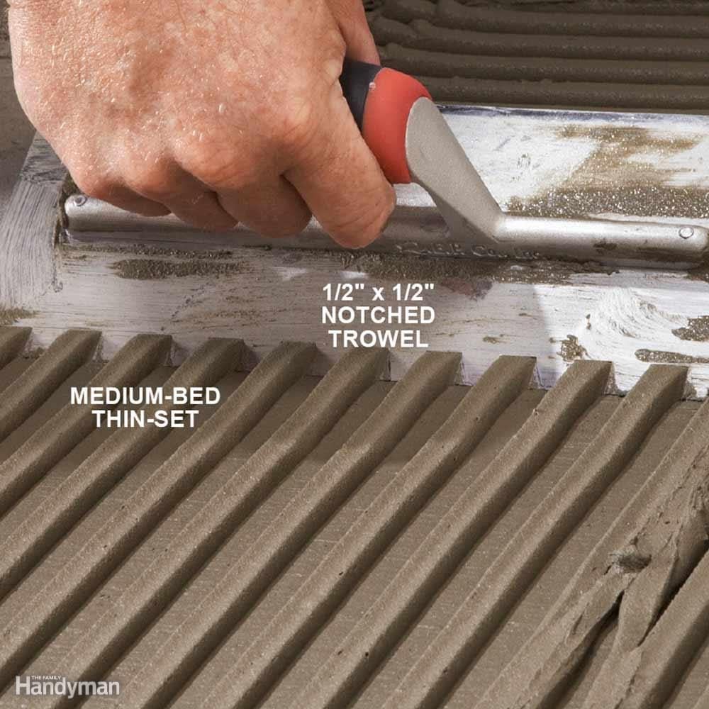 Tile Trowel Chart