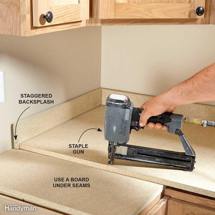 Installing Laminate Countertops, How To Attach Laminate Countertop Cabinets