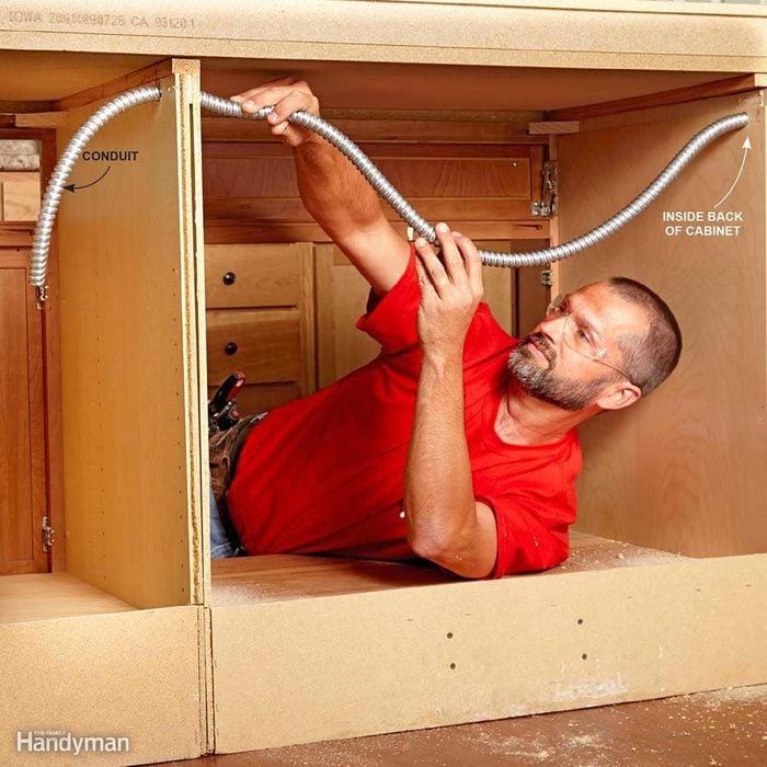 Install Conduit Inside Cabinets