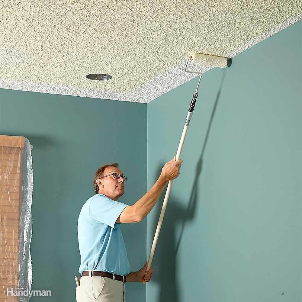 How To Paint A Ceiling The Family Handyman