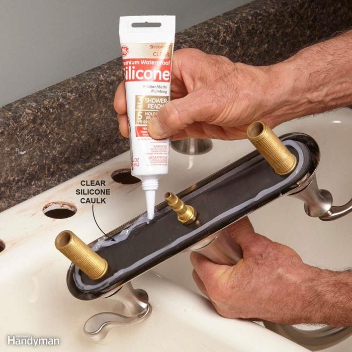 10 Tips For Installing A Faucet The, How To Caulk A Bathroom Sink Faucet