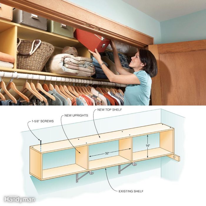 Two-Story Closet Shelves