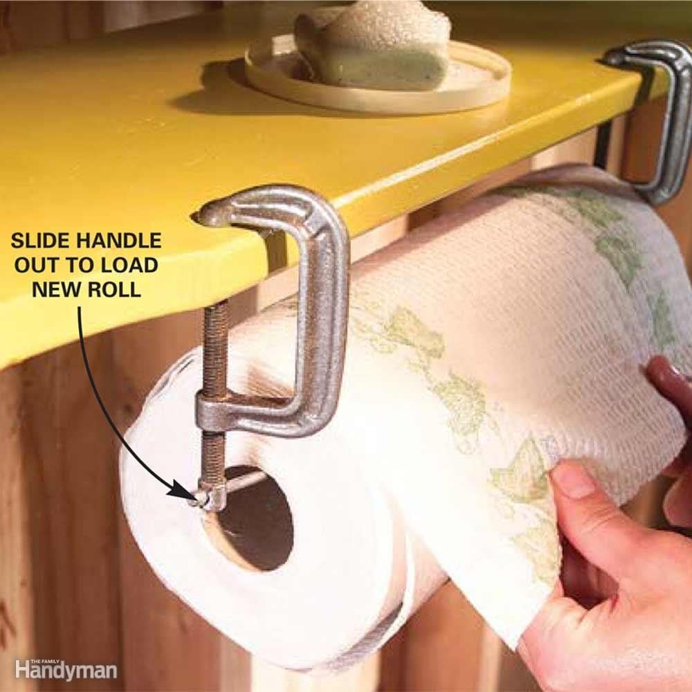 C-Clamp Paper Towel Rack