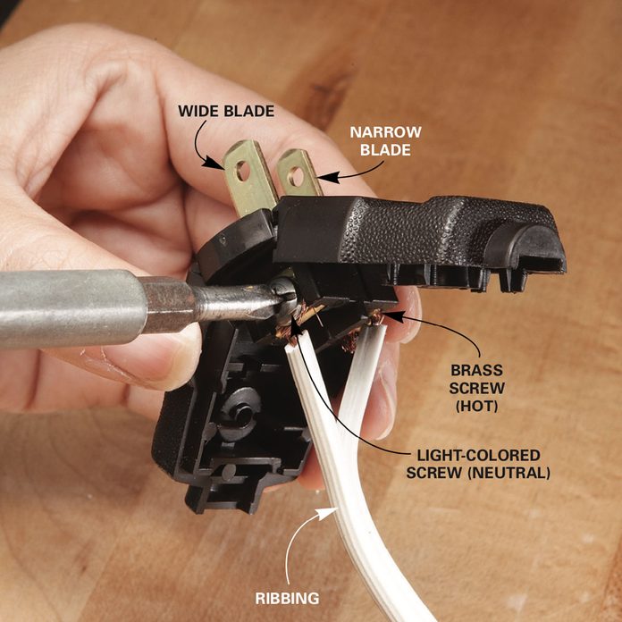 Fix A Lamp Cord Diy Family Handyman, How To Put A Plug On Lamp