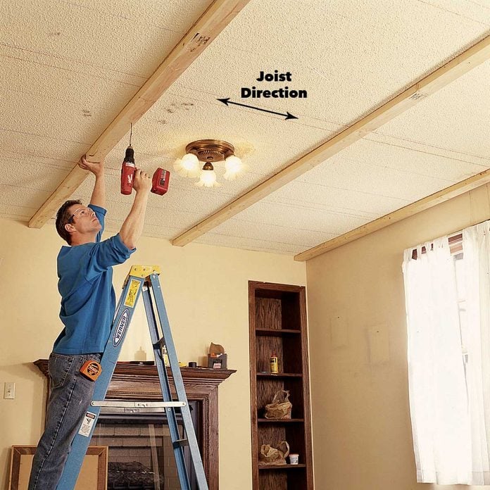 install 2x4s ceiling panels