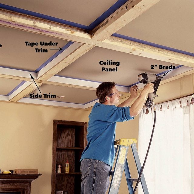 install ceiling panels side trim