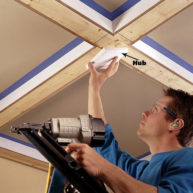 install the hubs ceiling joists