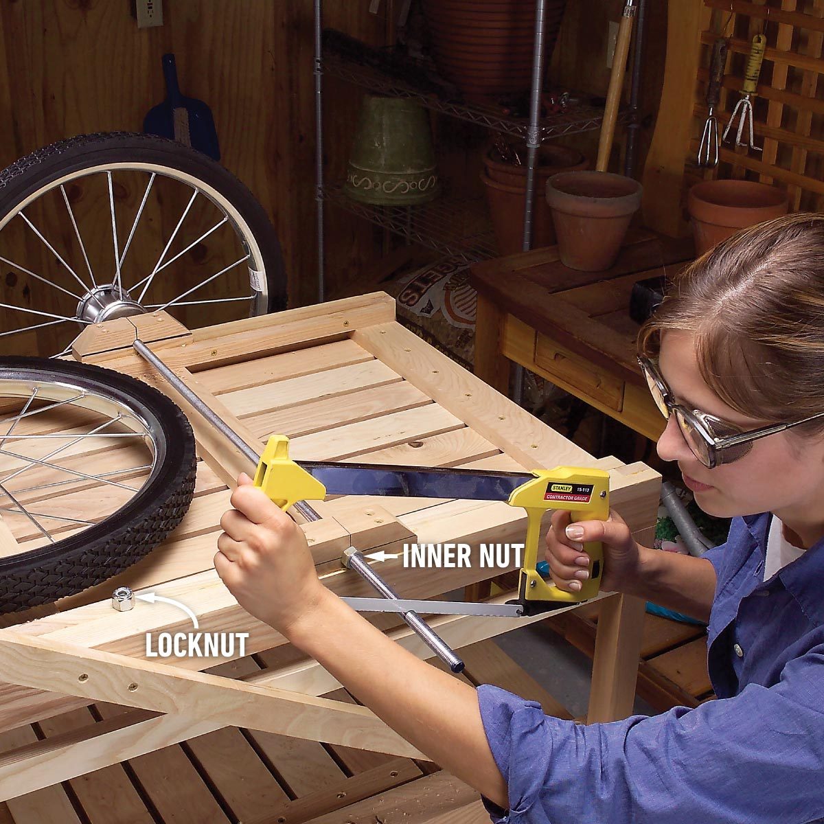 Construct A Classic Wooden Cart Cut the axle