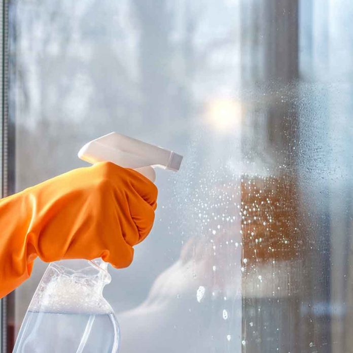 glass cleaning spray bottle wash windows