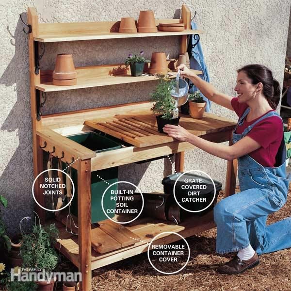Potting Bench Plans: How to Build a Cedar Potting Bench ...