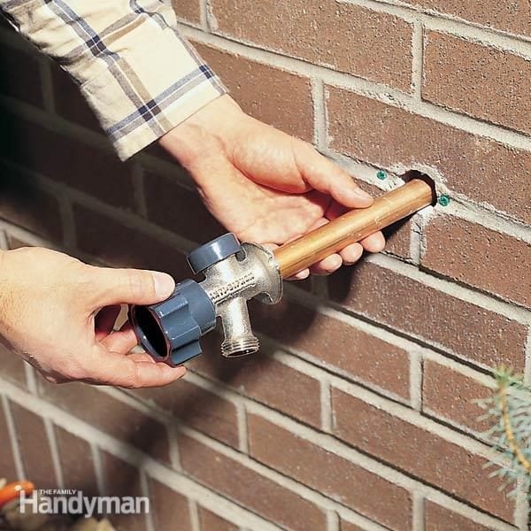 How To Install A Frost Proof Outdoor Faucet — The Family ... wiring multiple outlets in one box 