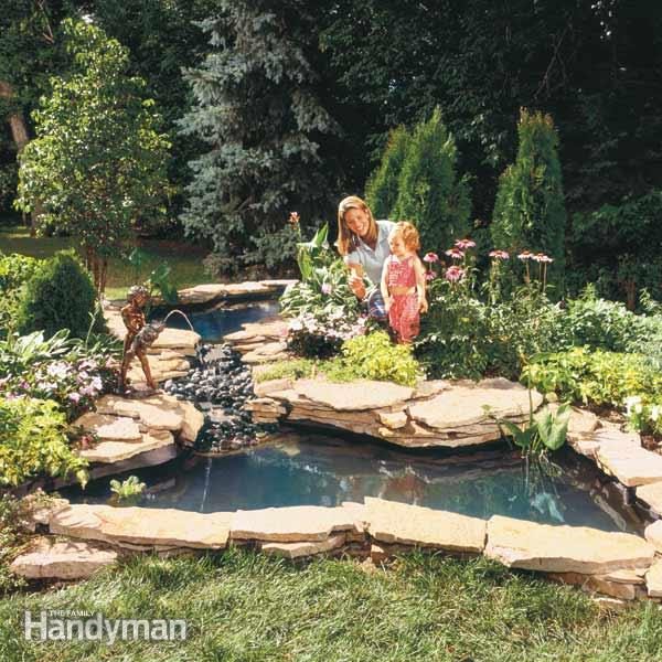 How To Build A Water Garden Stream Diy, Building A Garden Pond With Waterfall