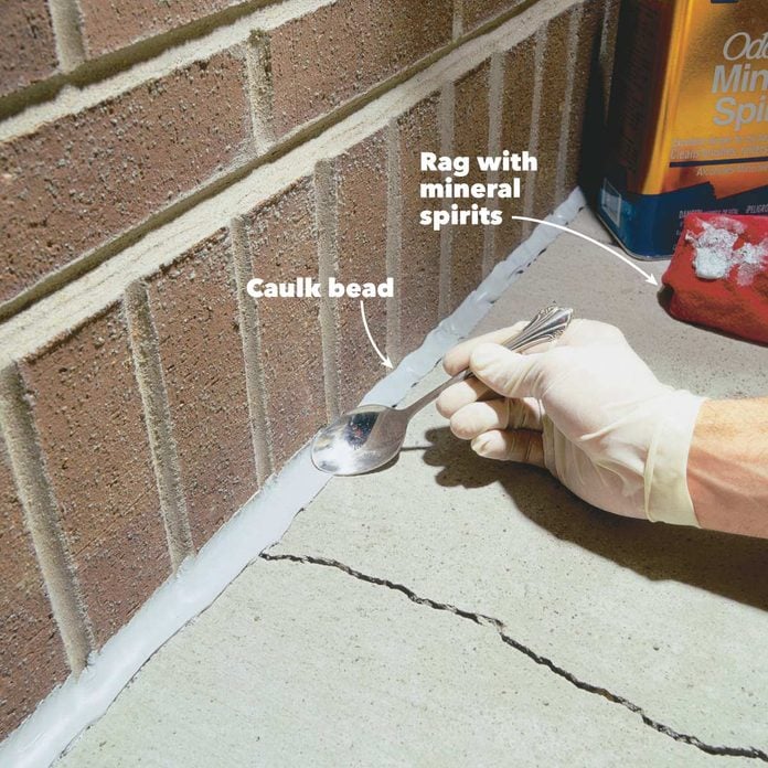 How To Caulk Concrete S Diy, How To Seal Gaps In Concrete Garage