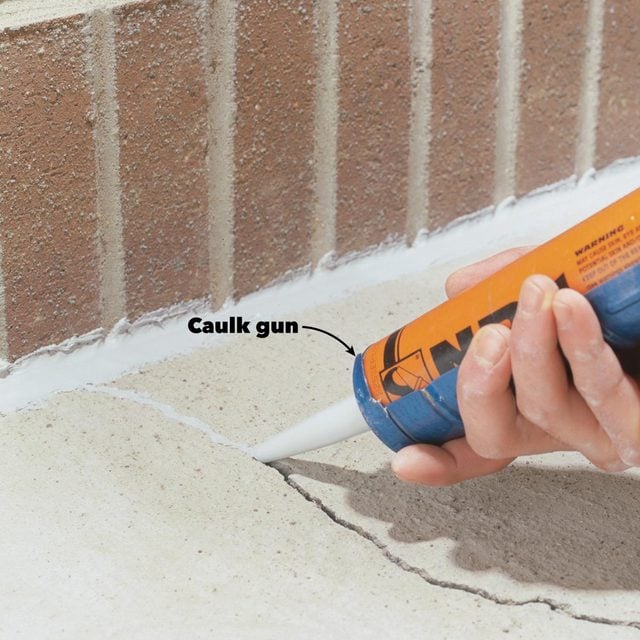 caulking concrete cracks