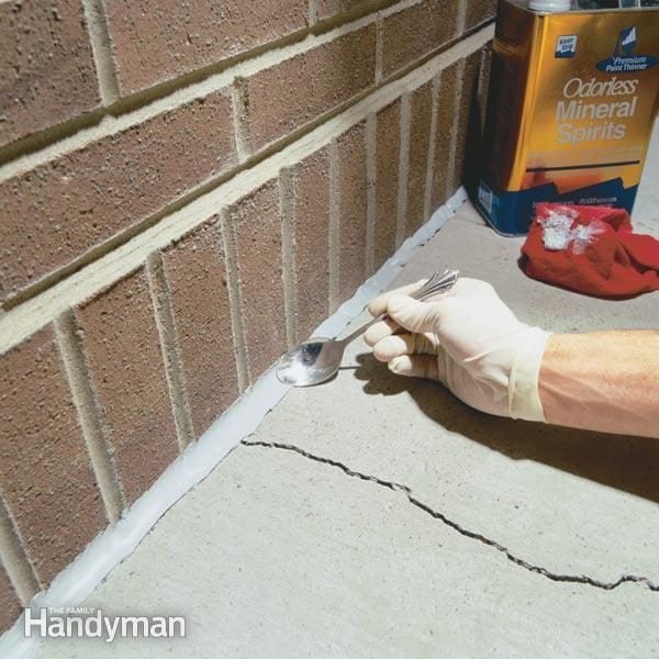 Caulking Concrete Cracks | The Family Handyman