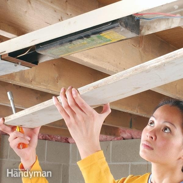 Replace Fluorescent Lights Ballast, How Do You Replace A Fluorescent Light Fixture In Kitchen