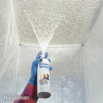 How To Texture A Ceiling Apply Knockdown The Family Handyman