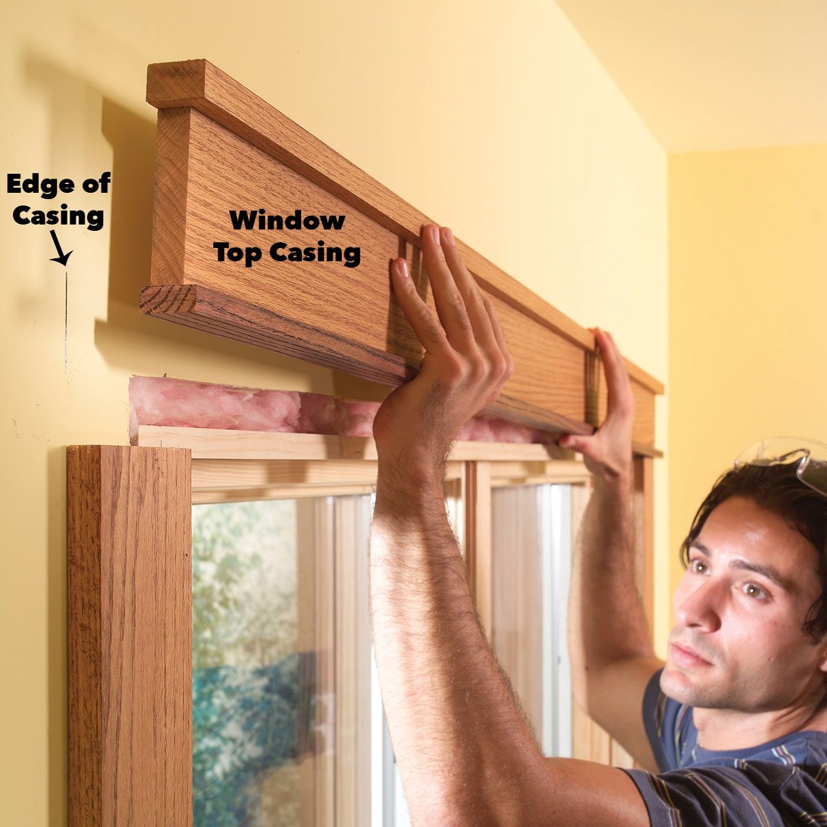 install window top casing