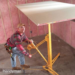 How to Hang Drywall: Use a Lift