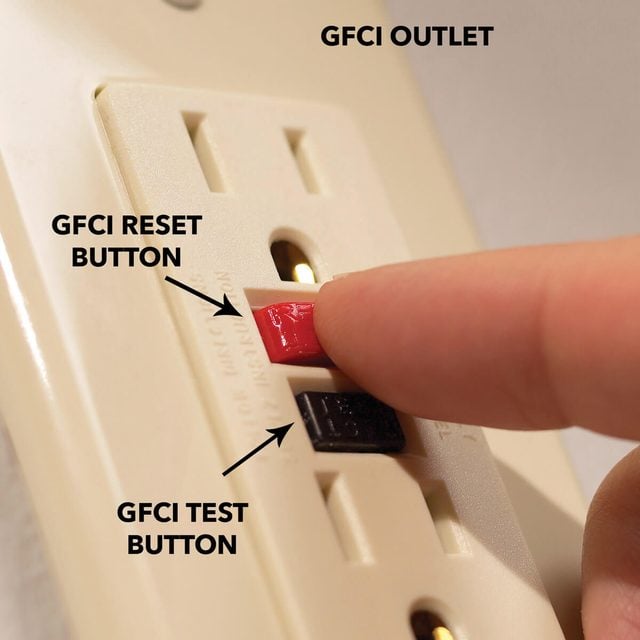 gfci outlet test and reset button