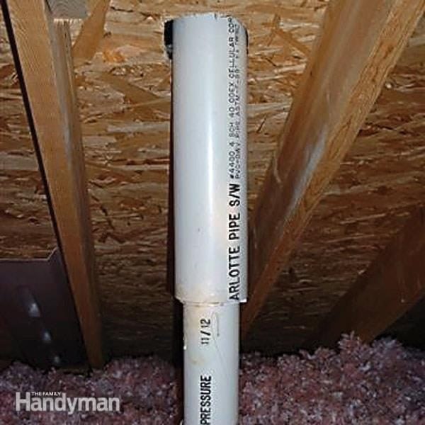 How to Repair a Plumbing Vent in the Attic The Family Handyman