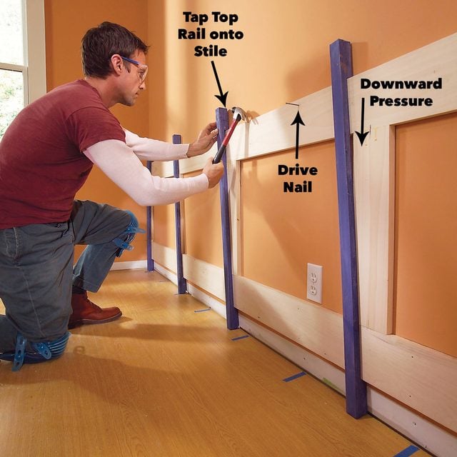 clamp rails and stiles together wood wainscoting panels