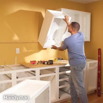 How To Install Kitchen Cabinets Diy, How Are Base Kitchen Cabinets Attached