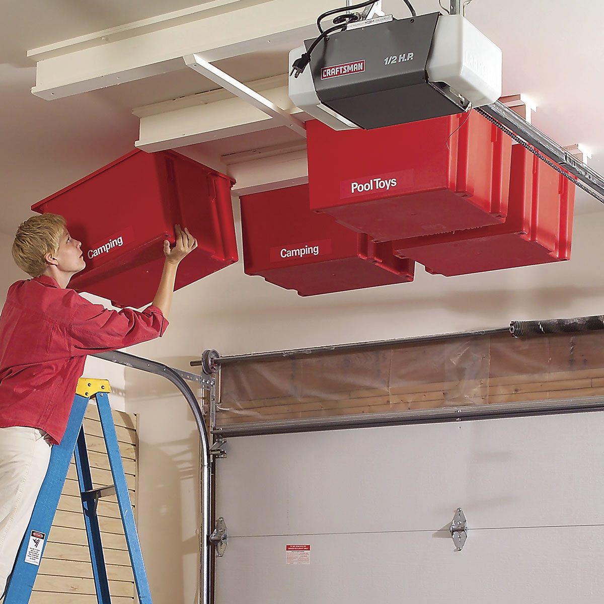 How To Diy A Ceiling Garage Storage System The Family Handyman
